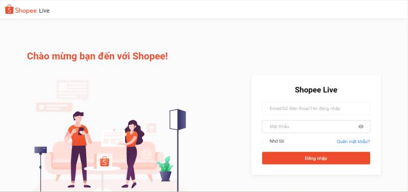 Cách live trên Shopee bằng máy tính