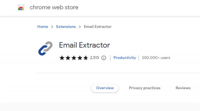 Tiện ích Email Extractor